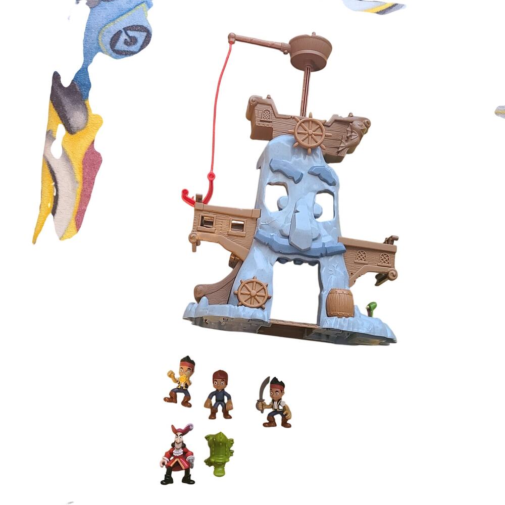 DISNEY JAKE AND THE NEVERLAND PIRATES HOOK ADVENTURE ROCK PLAYSET FIGURES LOT